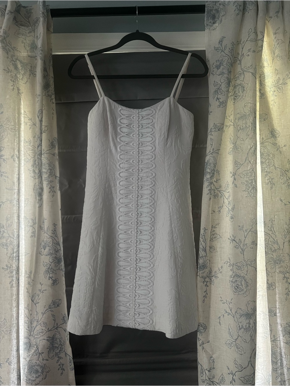 Lilly Pulitzer White Mini Dress with Textured Front Panel